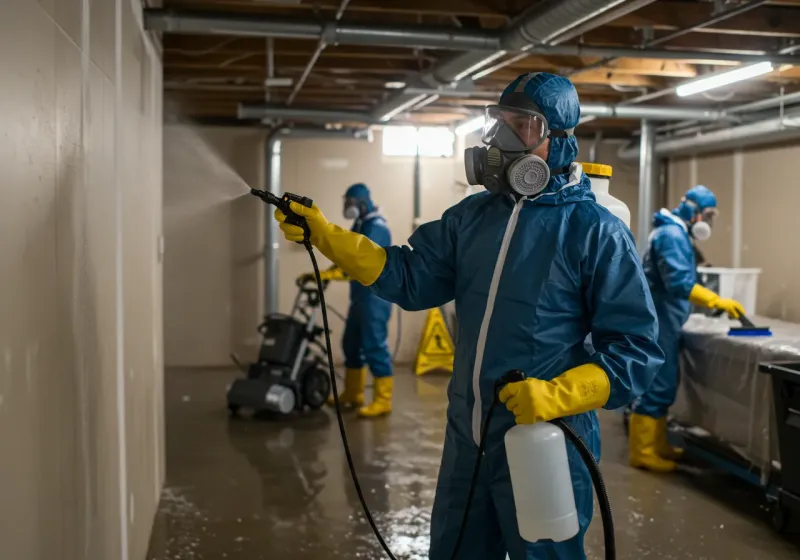 Basement Sanitization and Antimicrobial Treatment process in Santa Fe, TX